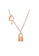 Air Jewellery gold Luxurious Kaylie Lock Necklace In Rose Gold 98A34ACC8EF7A7GS_1