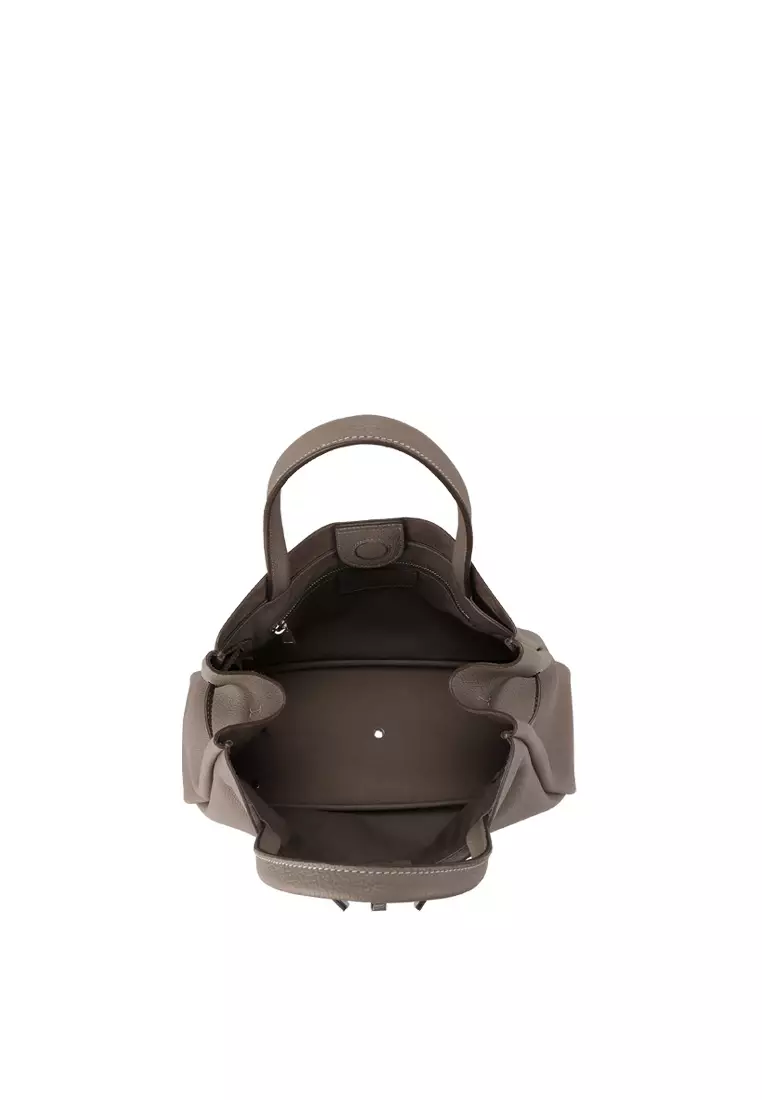 SAOIRSE Soft Structural Belt Tote Bag - Elephant Grey