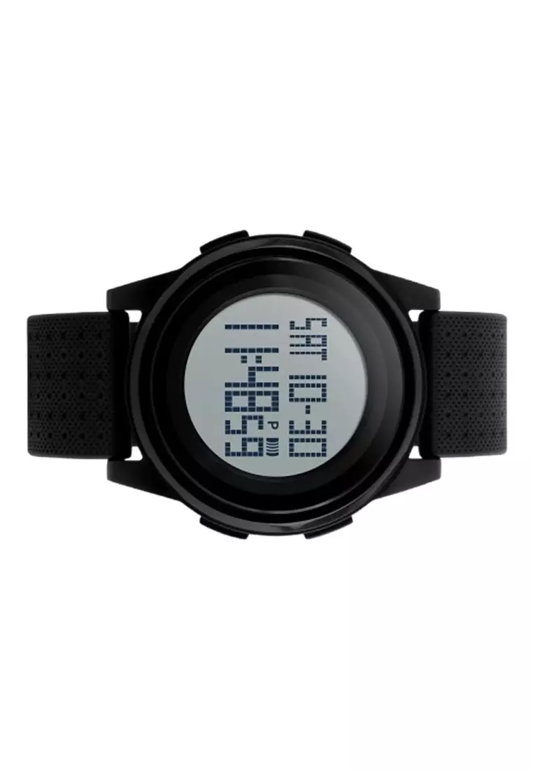 Jam Tangan Sporty Digital Pria Stopwatch Waterproof Strap Tali Material Silicone DD44 ORIGINAL