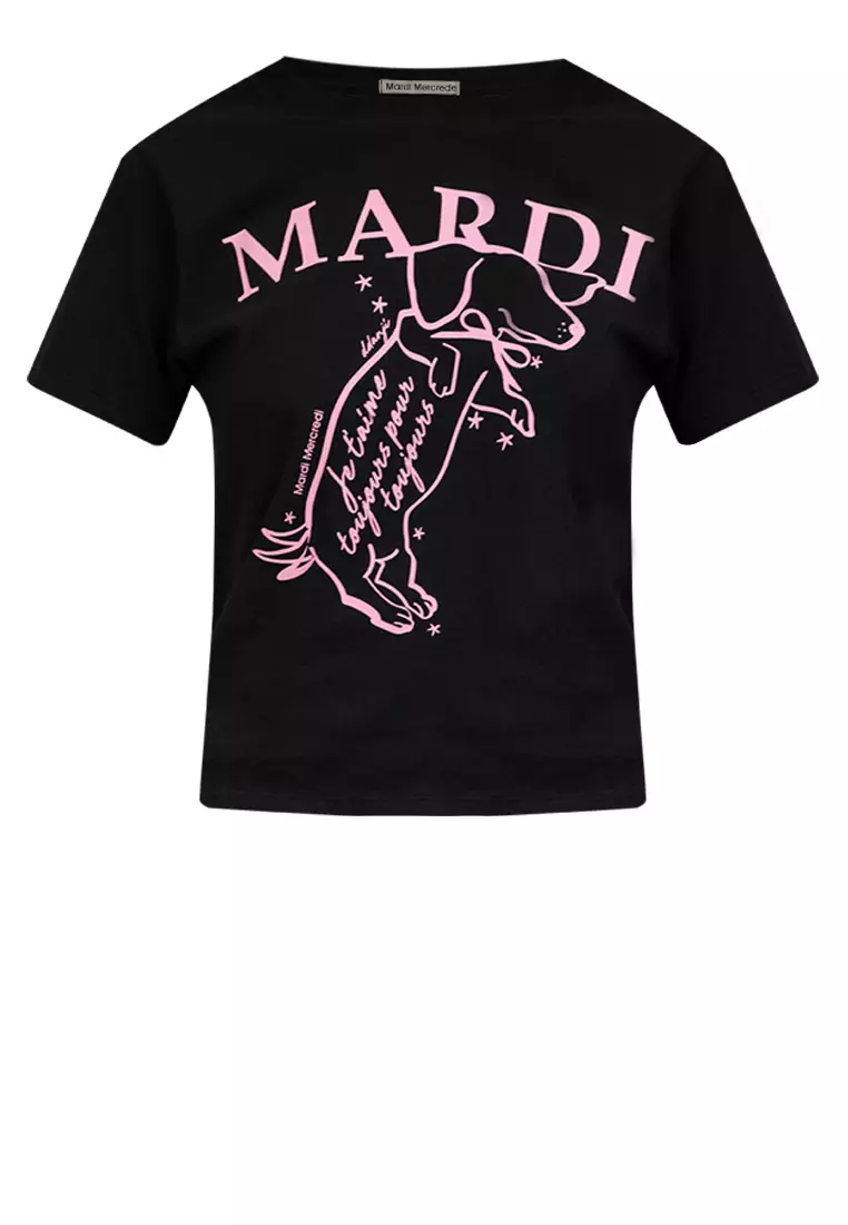 ★MARDI MERCREDI★SLIM TSHIRT ENCHANTEE★ SLIM TSHIRT ENCHANTEE : FLOWER_WHITE - MARDI MERCREDI