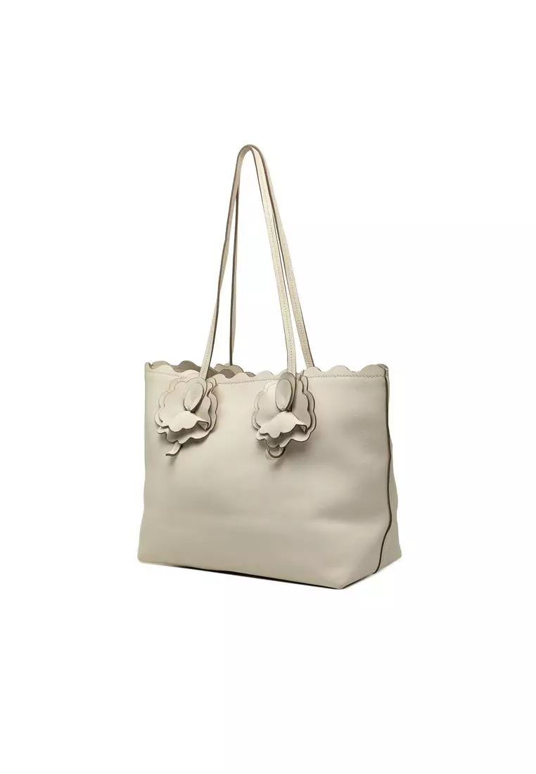 Pre-Loved Miu Miu Leather Flower Tote
