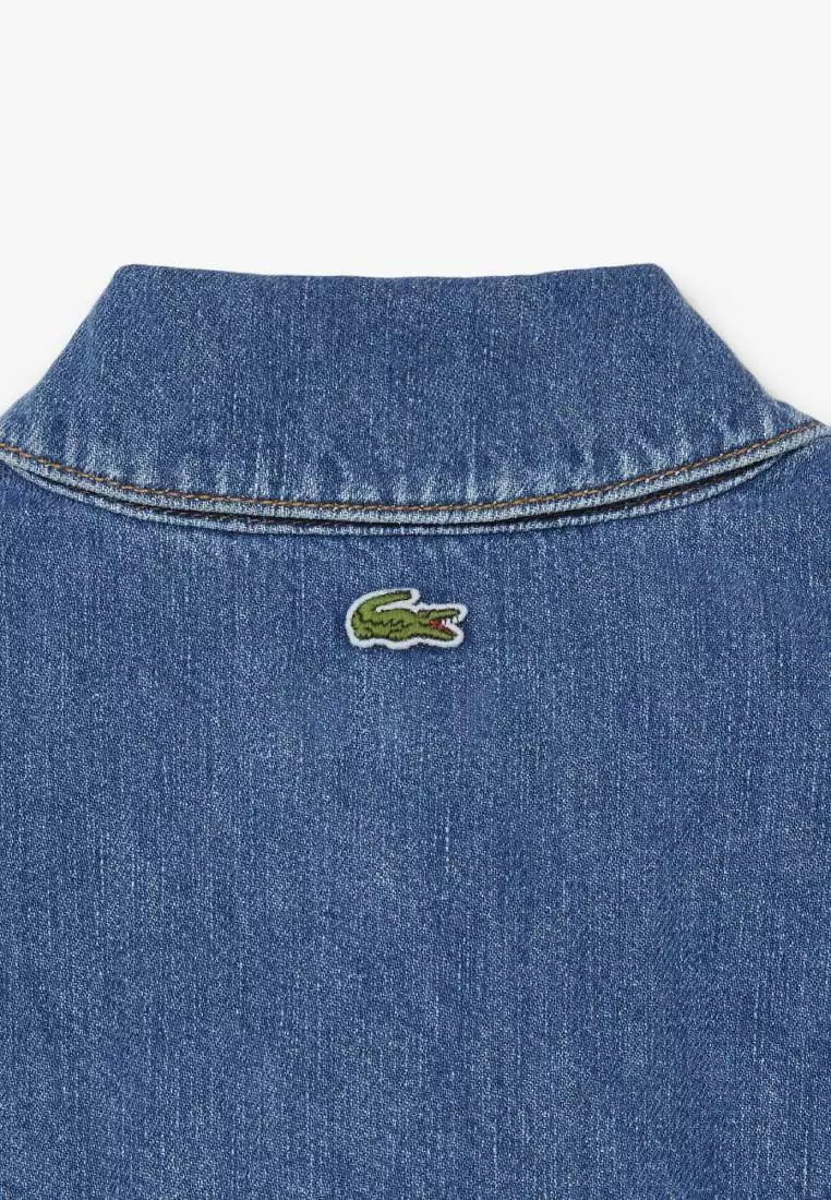 Oversized Lightweight Denim Polo Shirt