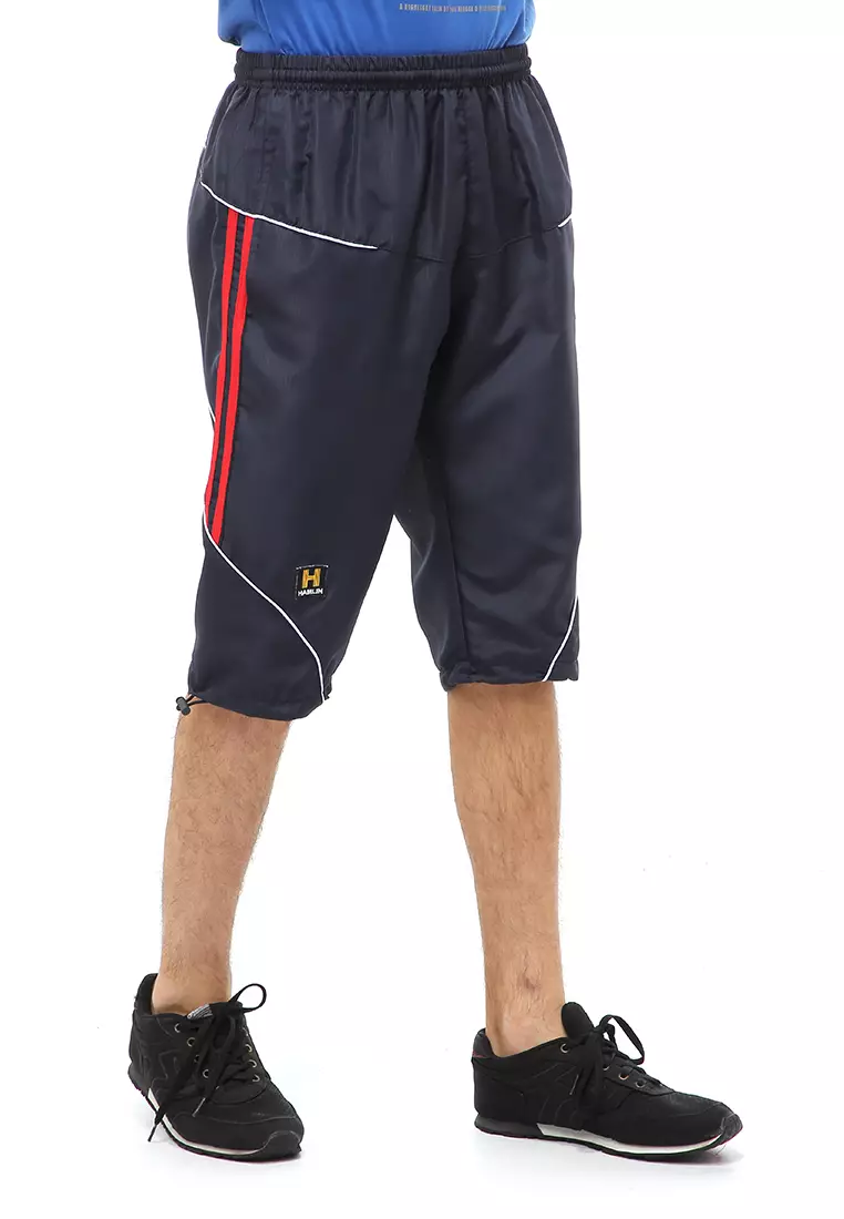 Yume Short Pants Celana Jogger Cycling Sport Pria 3/4 Material Micro Rib-Stop ORIGINAL - Black Red