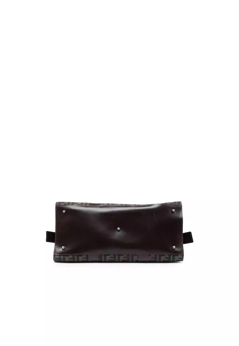 Pre-Loved Fendi Zucca Canvas Handbag