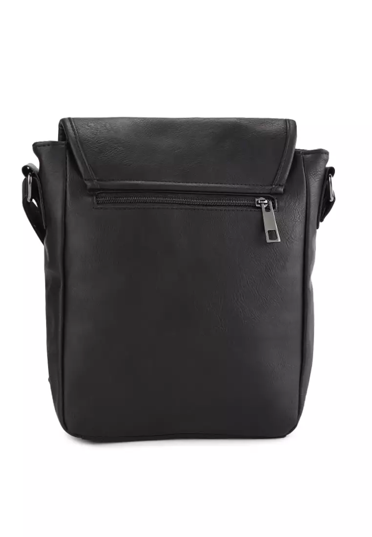 Distressed Leather Hunter Crossbody Bag