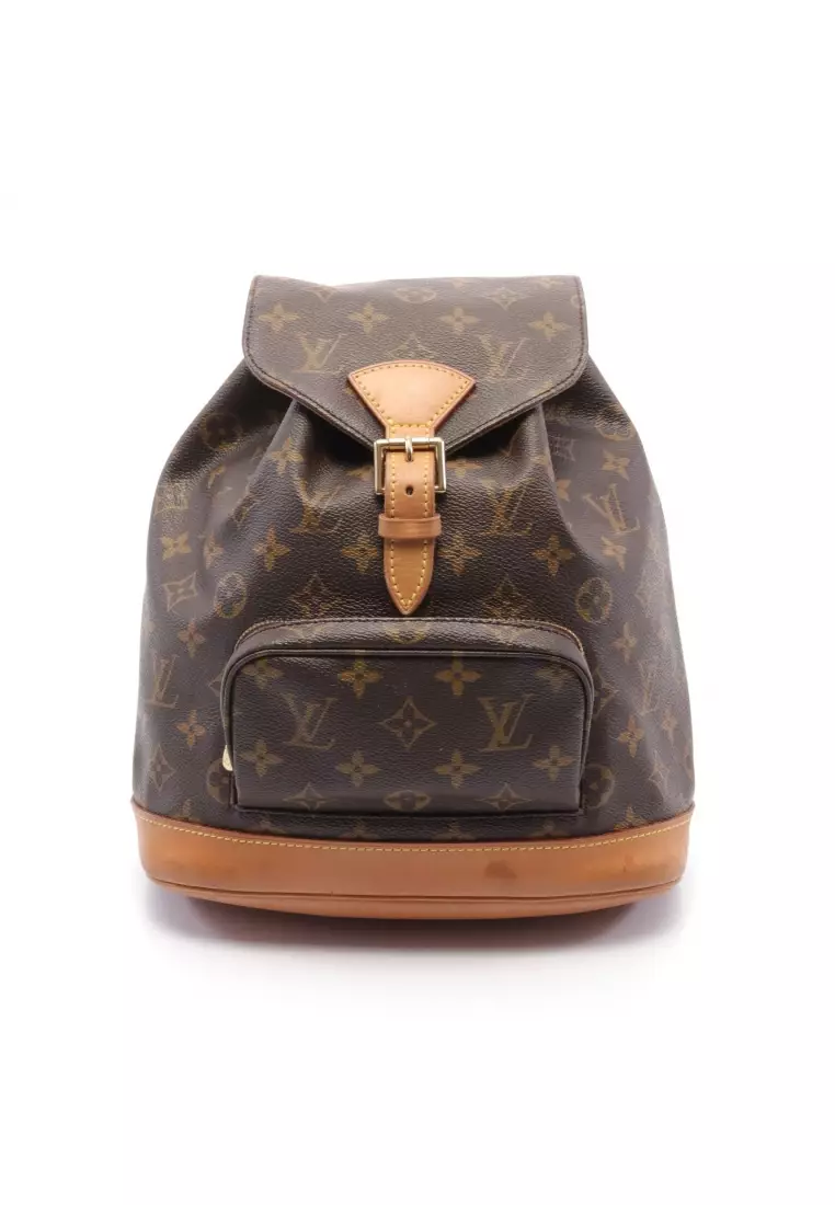 Louis Vuitton Mini Montsouris Backpack Brown Canvas Leather Monogram