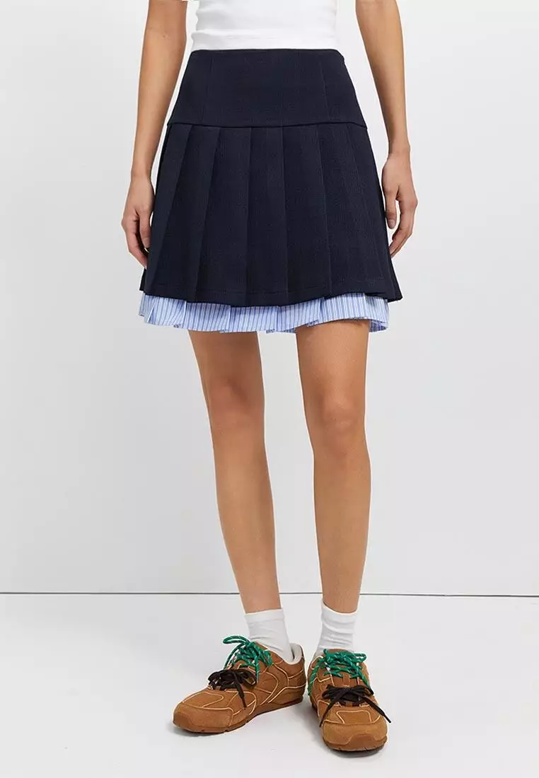 Layered Pleated Skirt