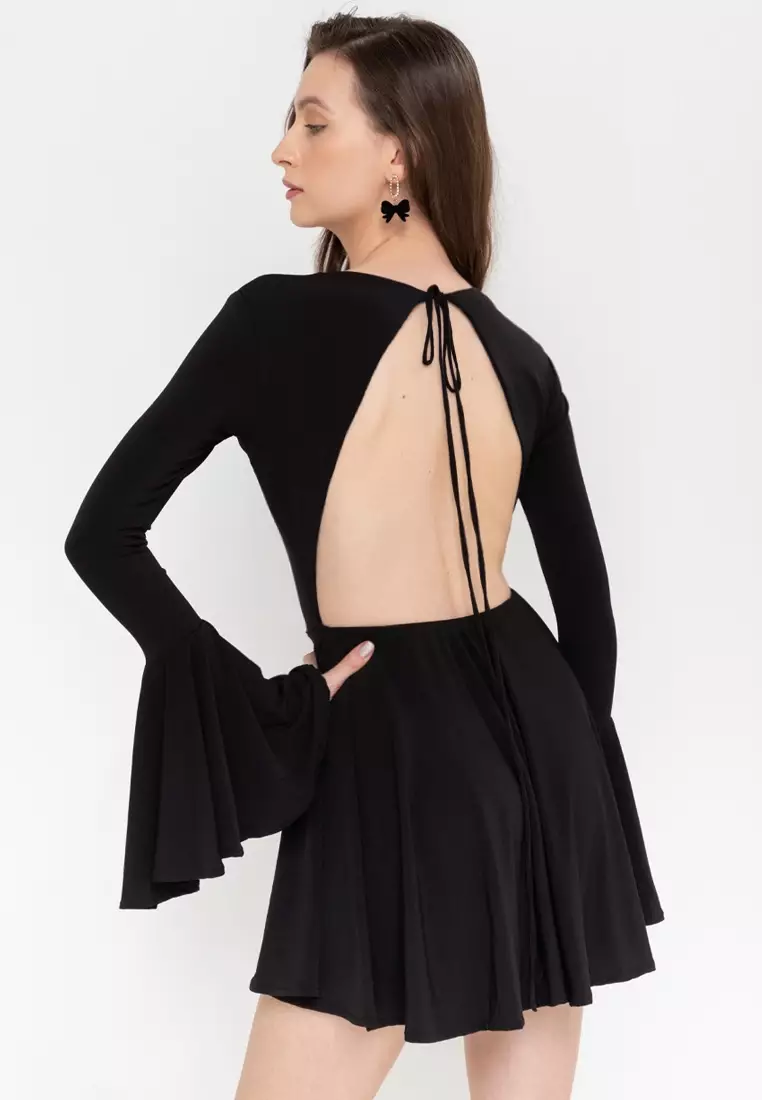 Rory Longsleeved Backless Mini Dress