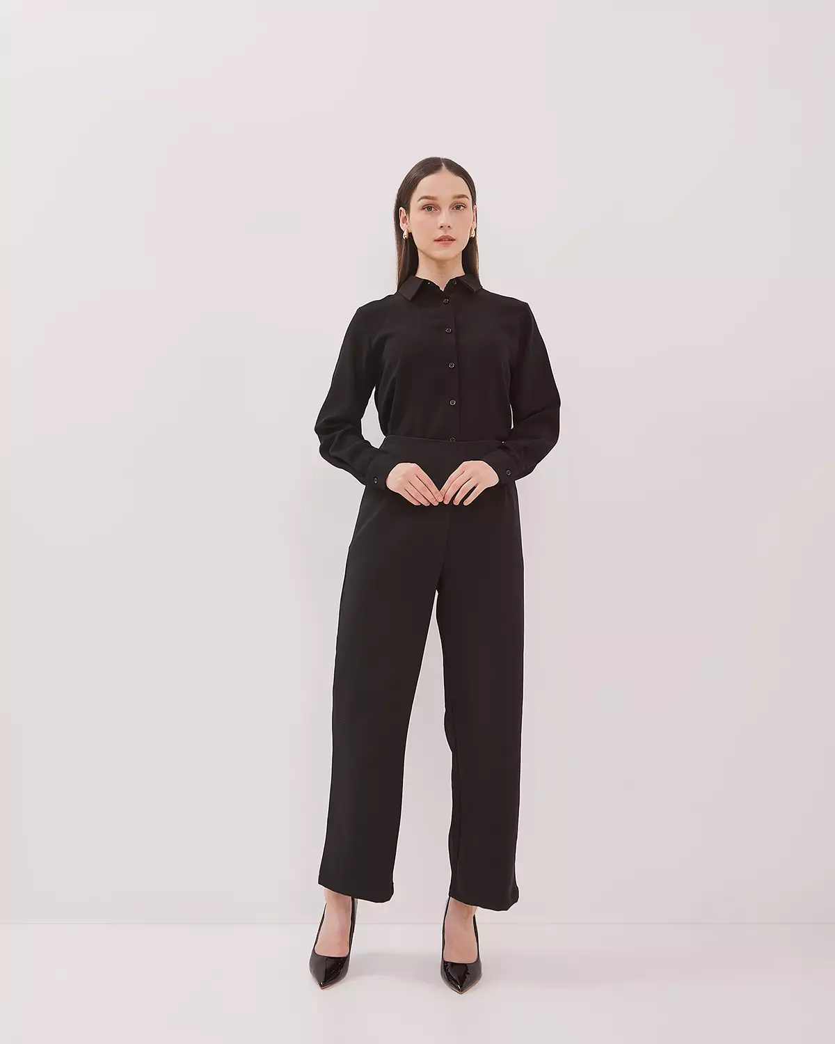 WOMEN'S BLACK LONG SLEEVE SHIRT