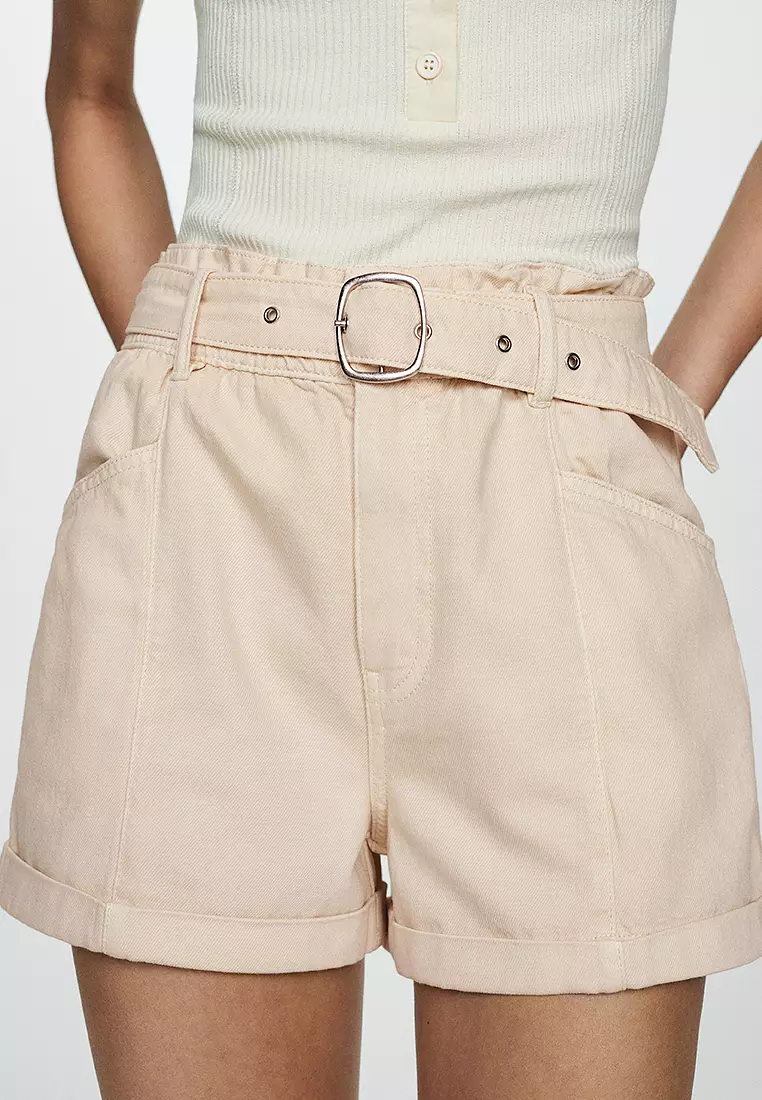 Denim Shorts with Belt