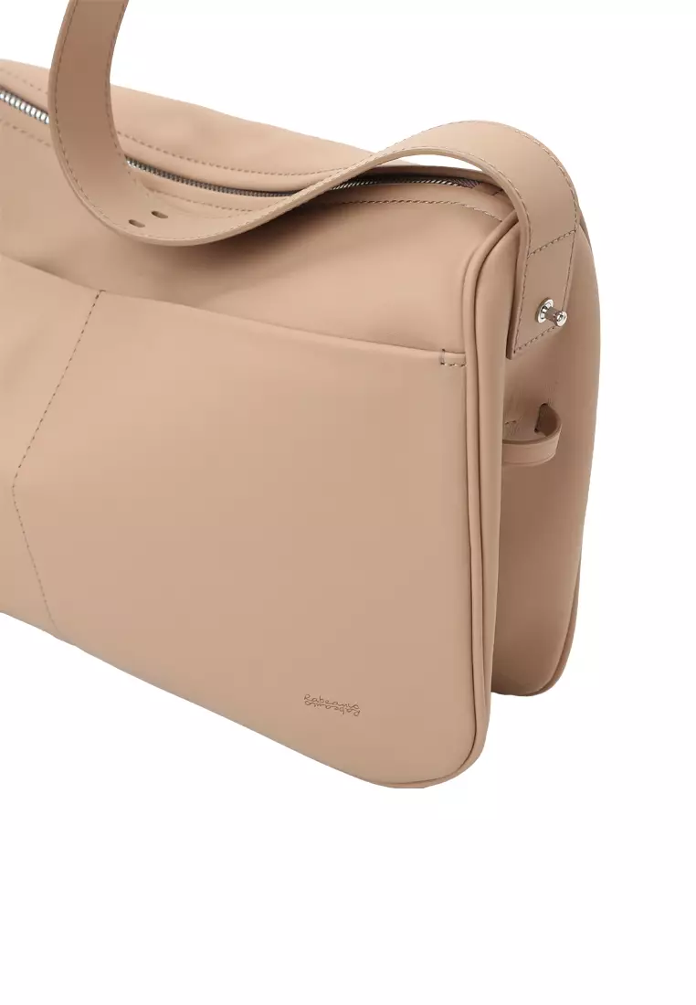 Slip Pockets Shoulder Bag - Toffee