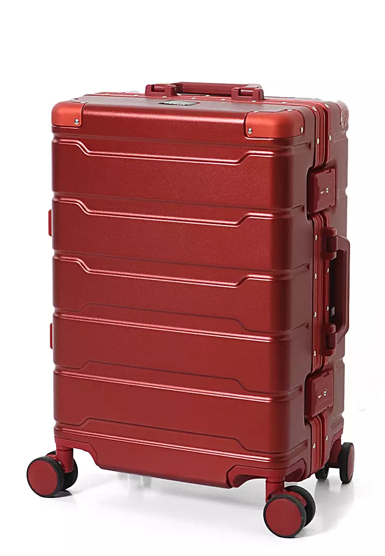 Barayev Koper Alumunium Frame Size 20 Inch Travel Bag Unisex TSA Lock Material Polycarbonate ORIGINAL - Red