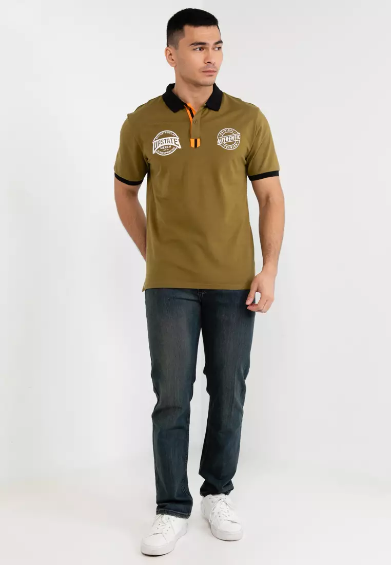 Upstate Contrast Collar Polo Shirt