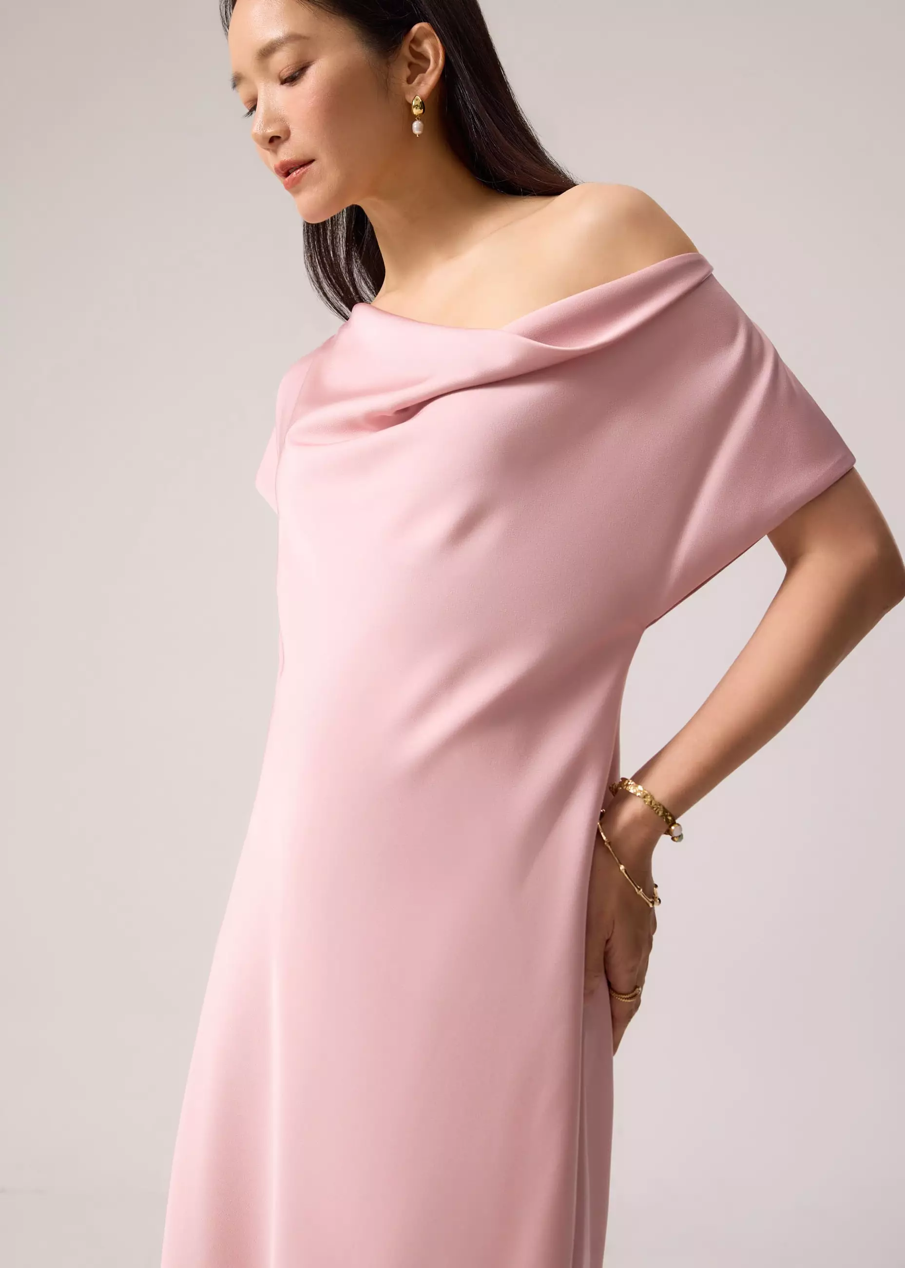 Dress Wanita - Satin Bias Cut Midaxi Dress