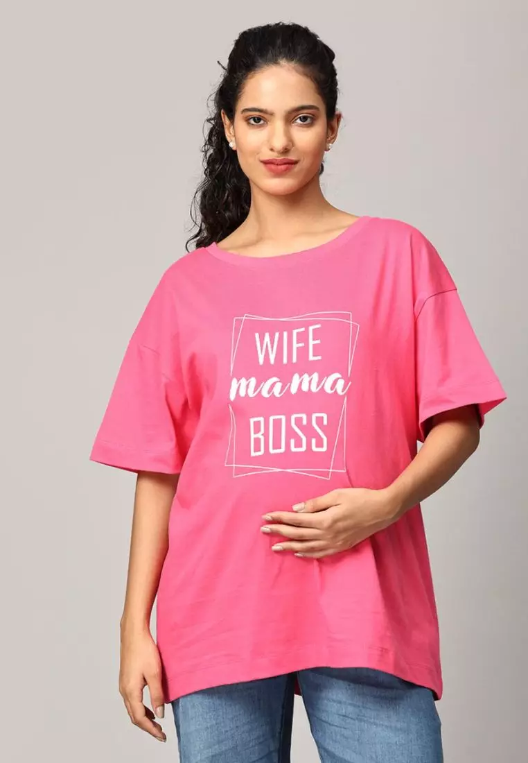 Wife-Mama-Boss Oversized Mumma T-shirt