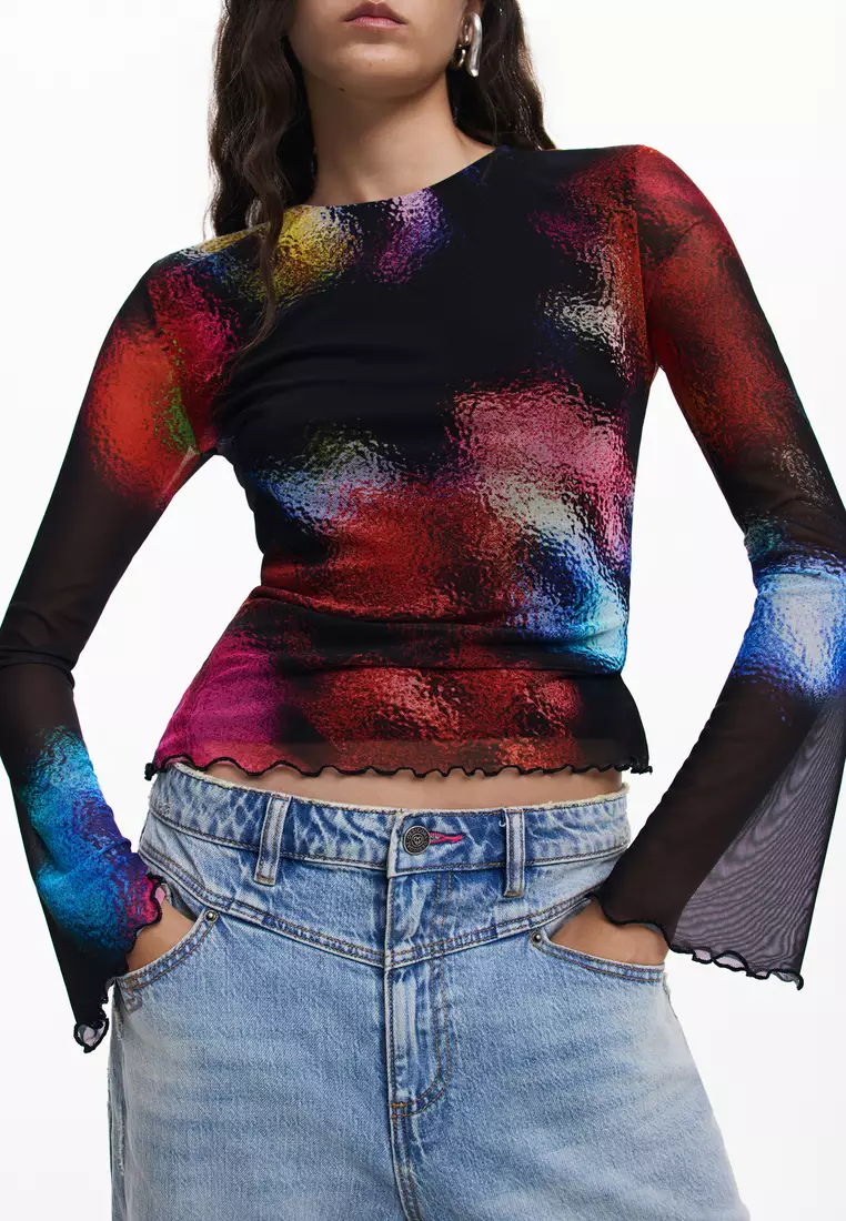 Sheer Long Sleeve Knit Top by Christian Lacroix