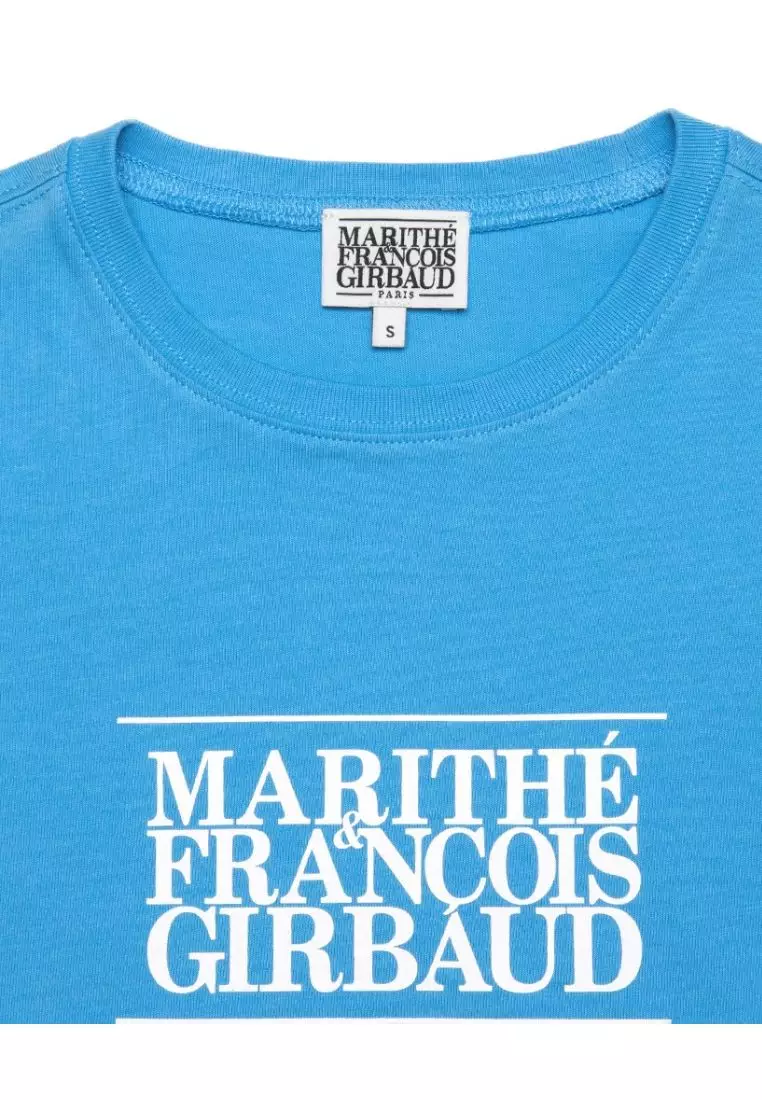 Jual Marithe + Francois Girbaud W Classic Logo Crop Tee Sky