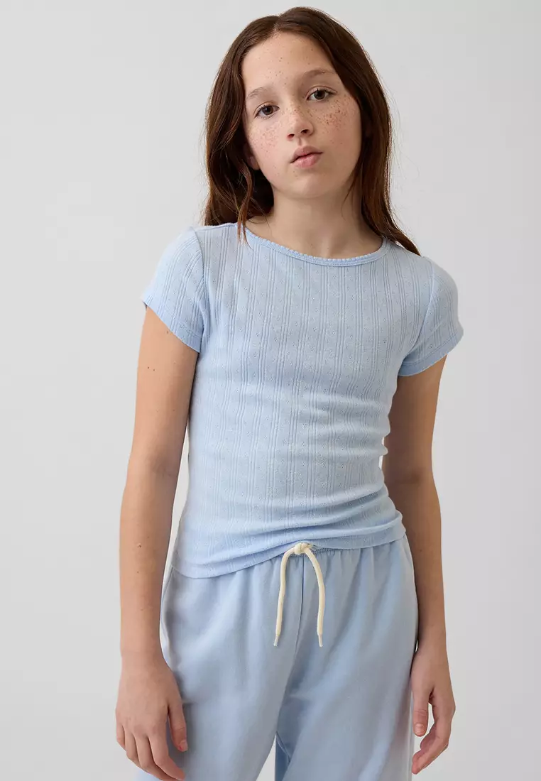 Kids Pointelle Fitted Top