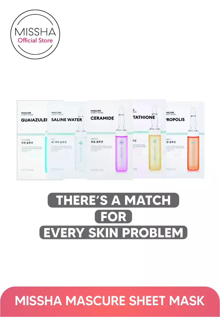 MISSHA MASCURE RESCUE SOLUTION SHEET MASK [MADECASOSIDE]
