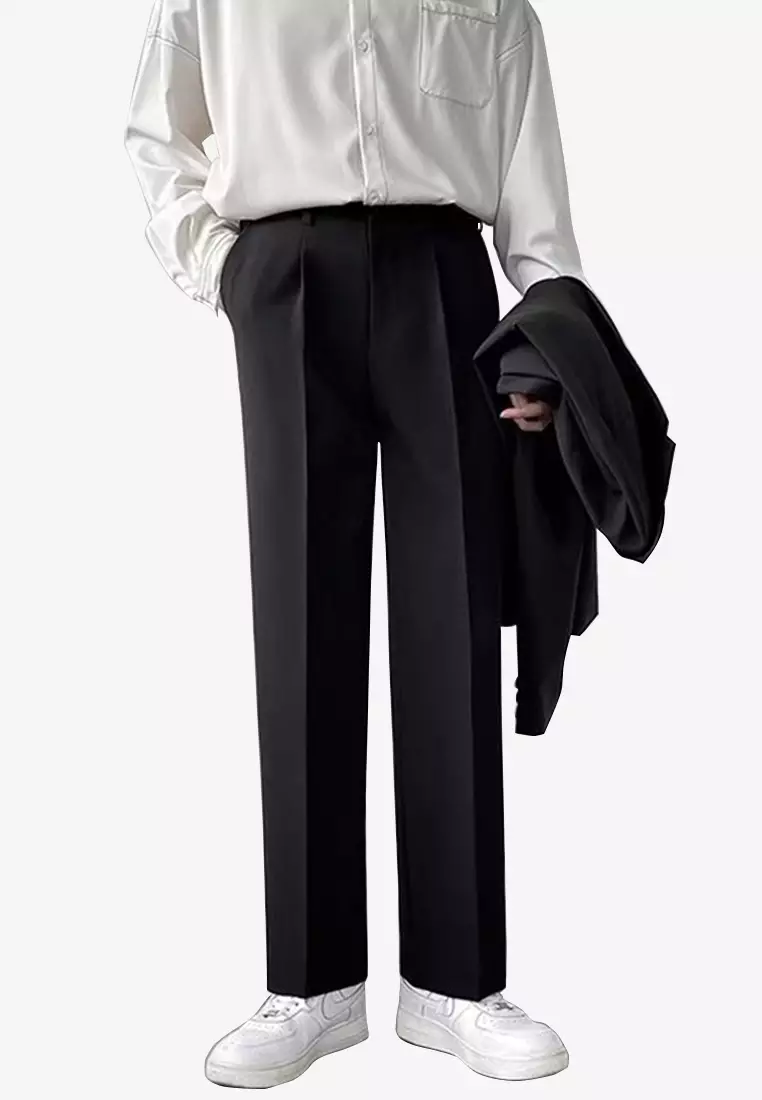 White cropped dress pants mens discount