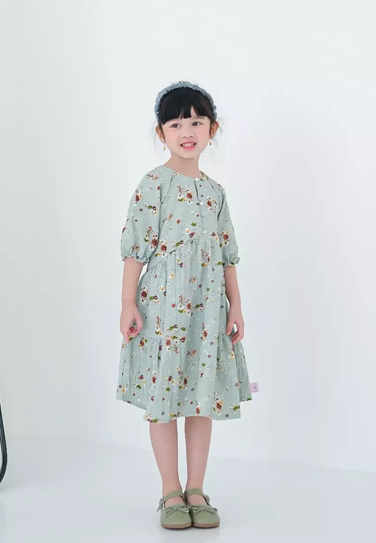 Jual Pretty Girl Collection Tatiana Flower Casual Dress in Green ...