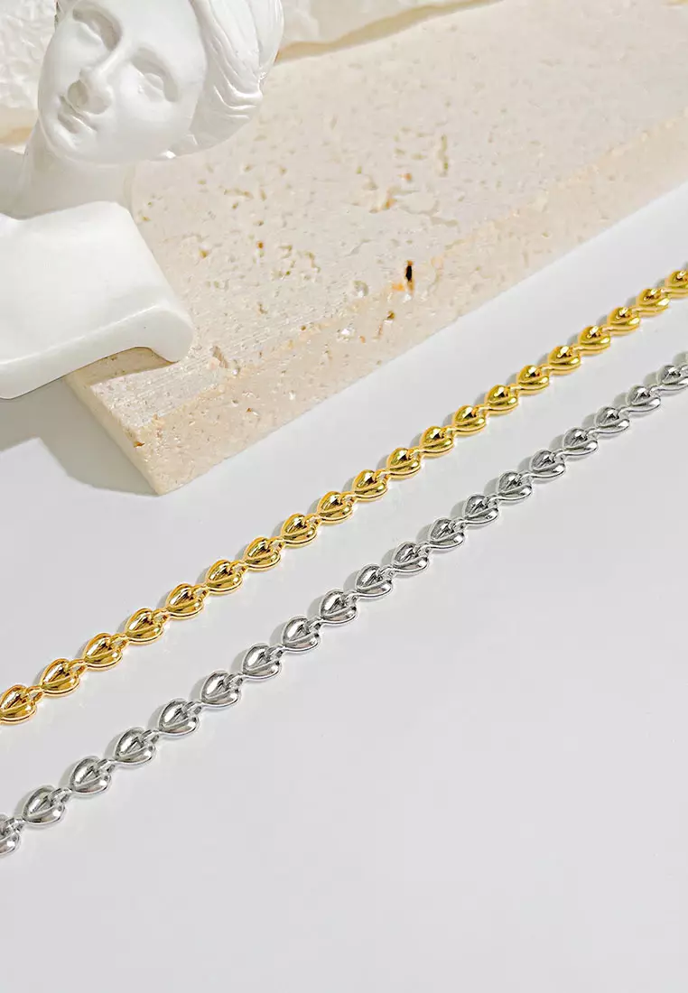 Lovelia heart on Chain Necklace for Women in Silver