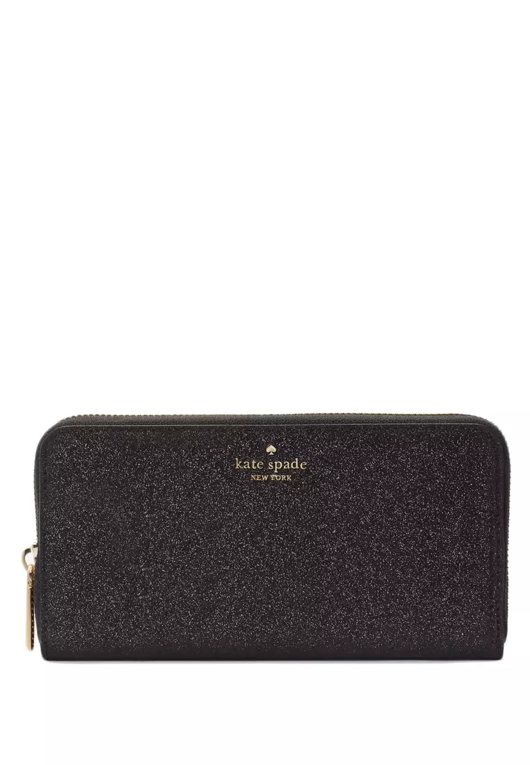 Glimmer Boxed Large Continental Wallet Black