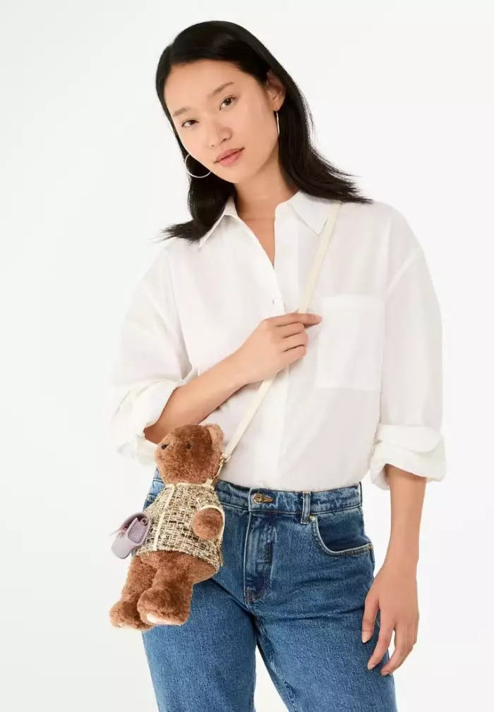 Oh What Fun 3D Teddy Bear Crossbody Multi