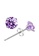 YOUNIQ silver YOUNIQ Cube 925 Sterling Silver Necklace Pendant with Purple Cubic Zirconia & Earrings set 1E75FAC94E67B2GS_4