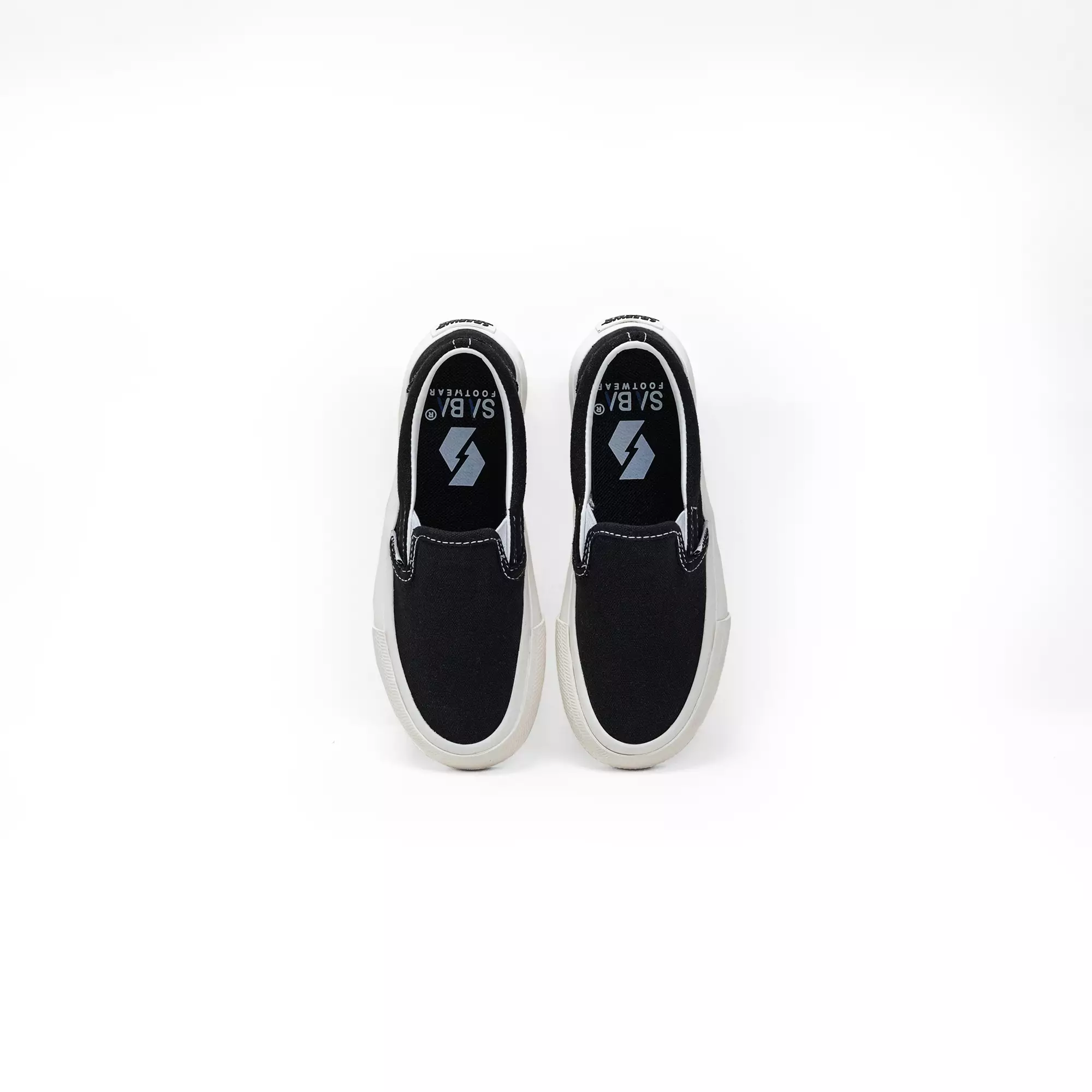 SABA KIDS Slip On Evan Black White - Sepatu Sneakers Sekolah Anak