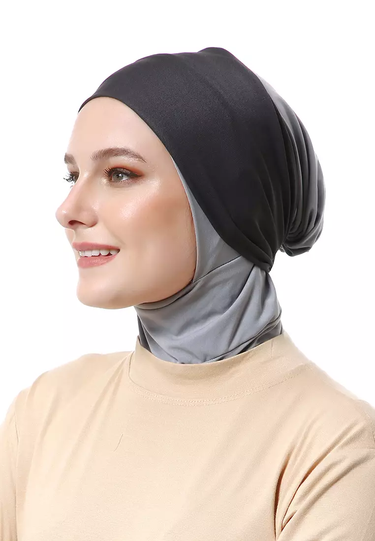 Rizka Inner Jilbab Muslimah Wanita Regular Fit - Dark Grey