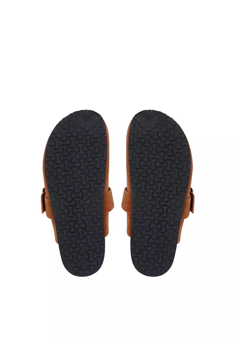 Camel Meadow Buckled Mules