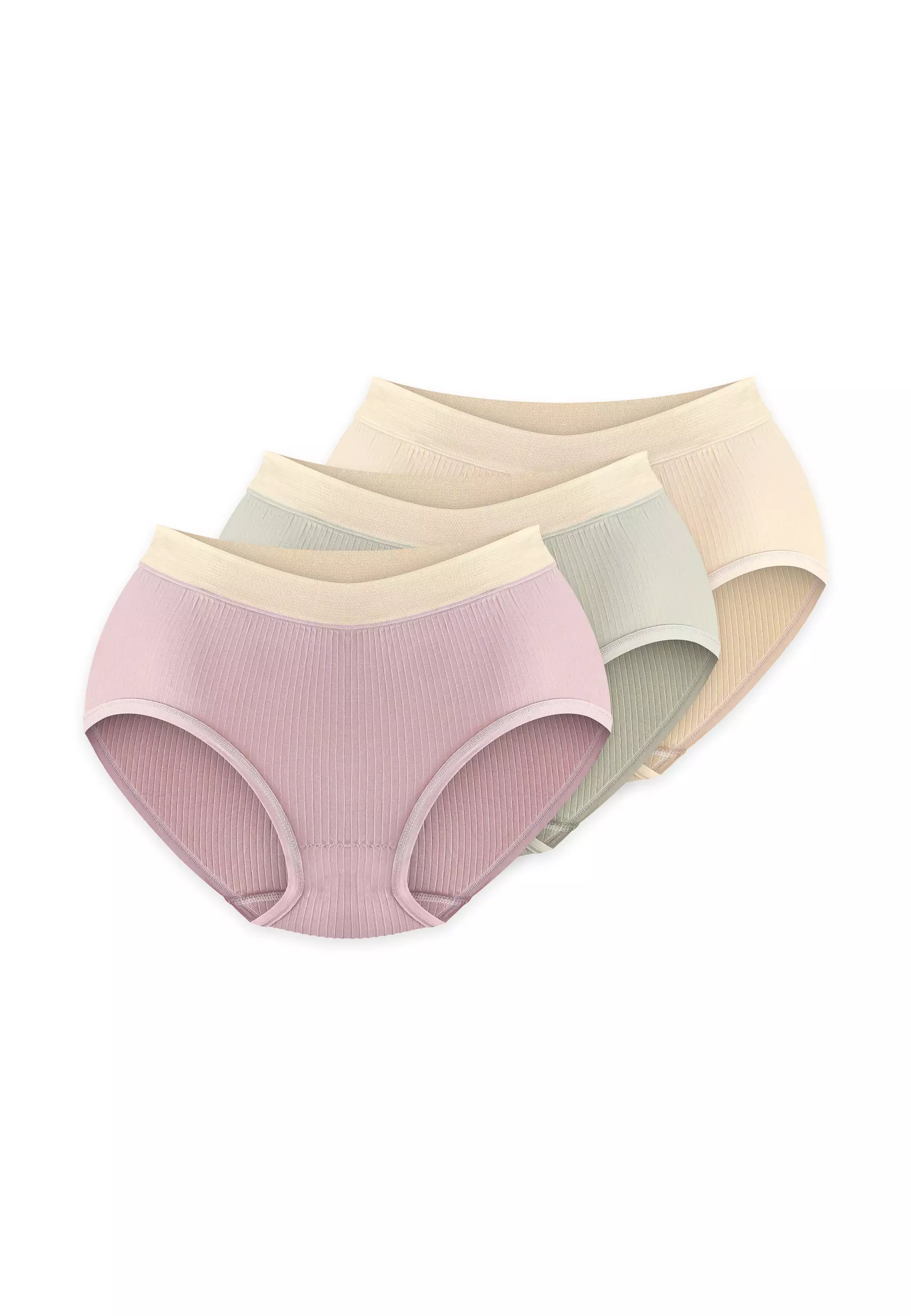 YouHave ( You’ve ) 3PCS Celana Dalam Midi CD Wanita Women Woman Celana dalam Panty Wanita CD Wanita Underwear Wanita 300094