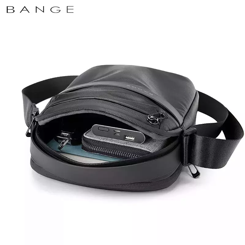 Bange BG2876 Tas Selempang Messenger Bag Sling Bag Shoulder Chest Bag Pria - Black