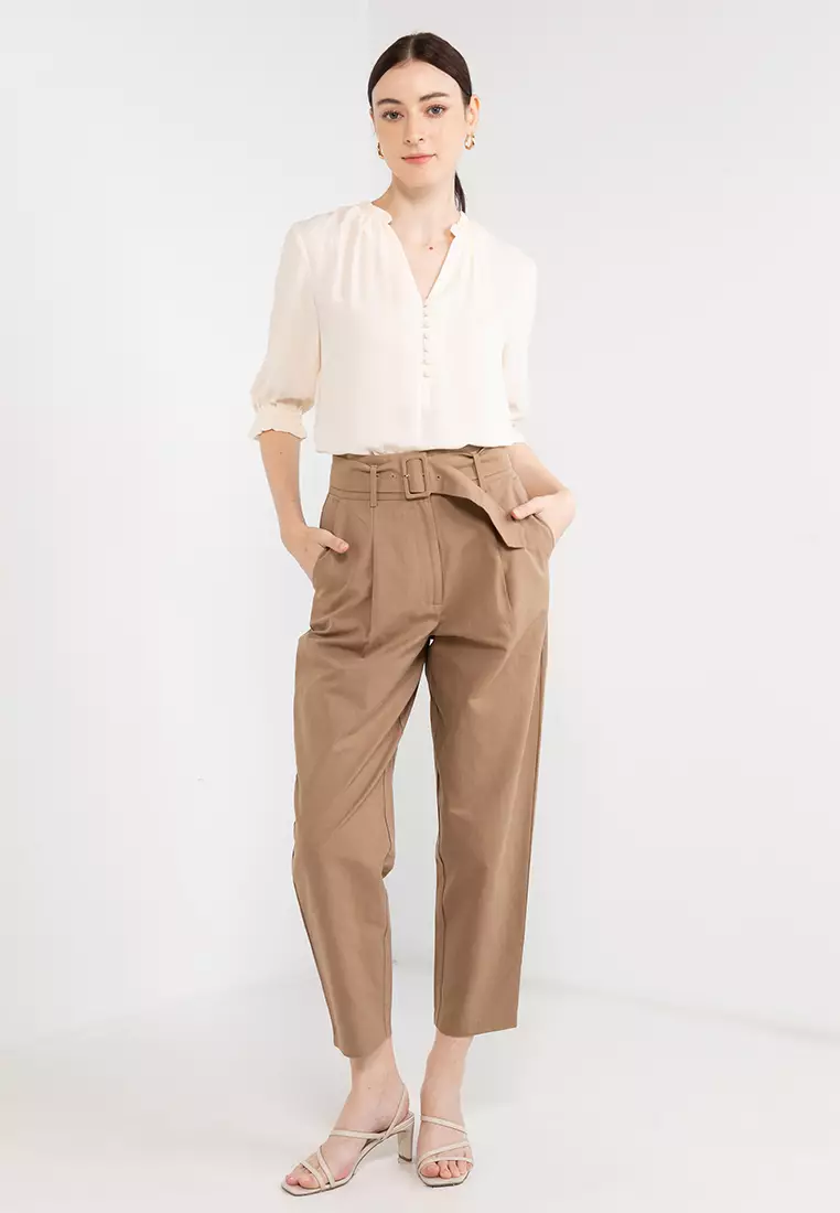 Amalfi Ruffle Collar Blouse