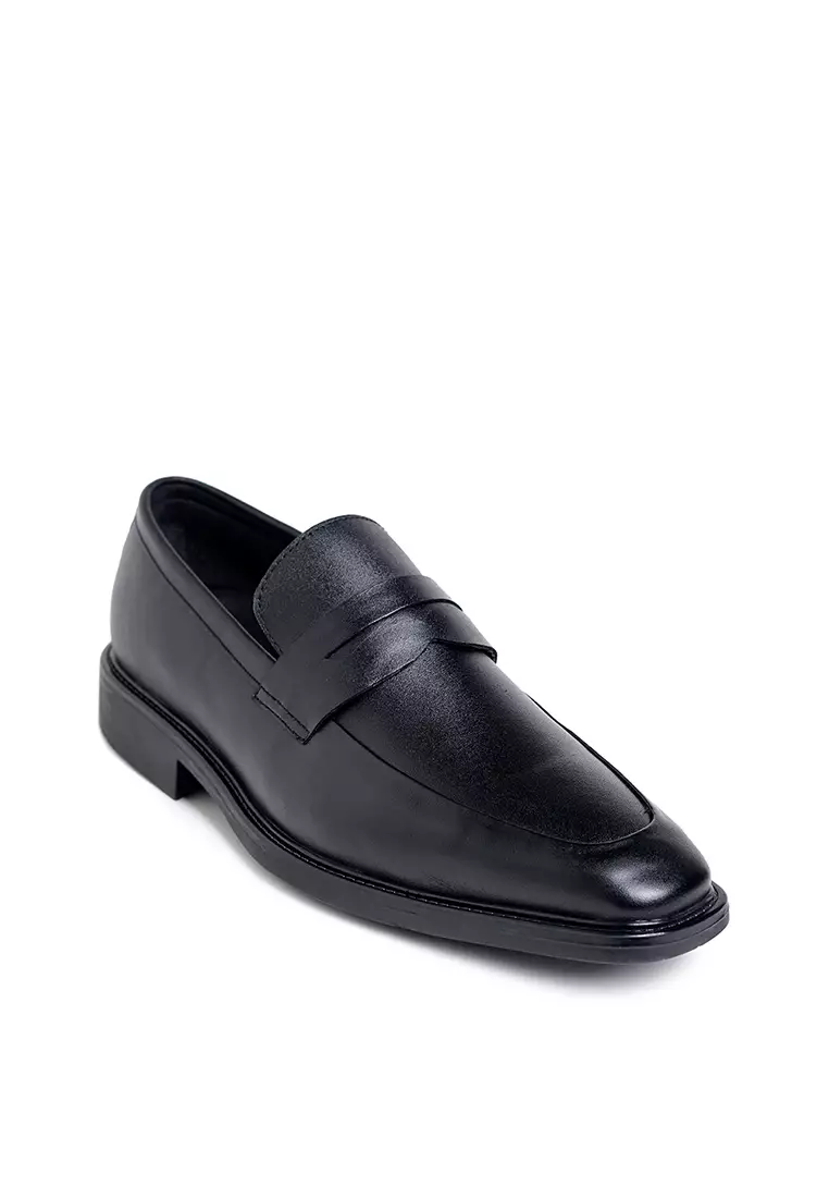 Prabu - Bhanu Black Sepatu Kulit Slip On Pria