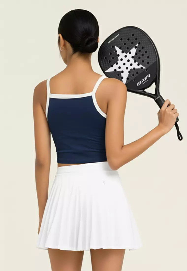 LSE25 Padel Outfit Wanita Camisole Tank Drifit "3lines navy blue"