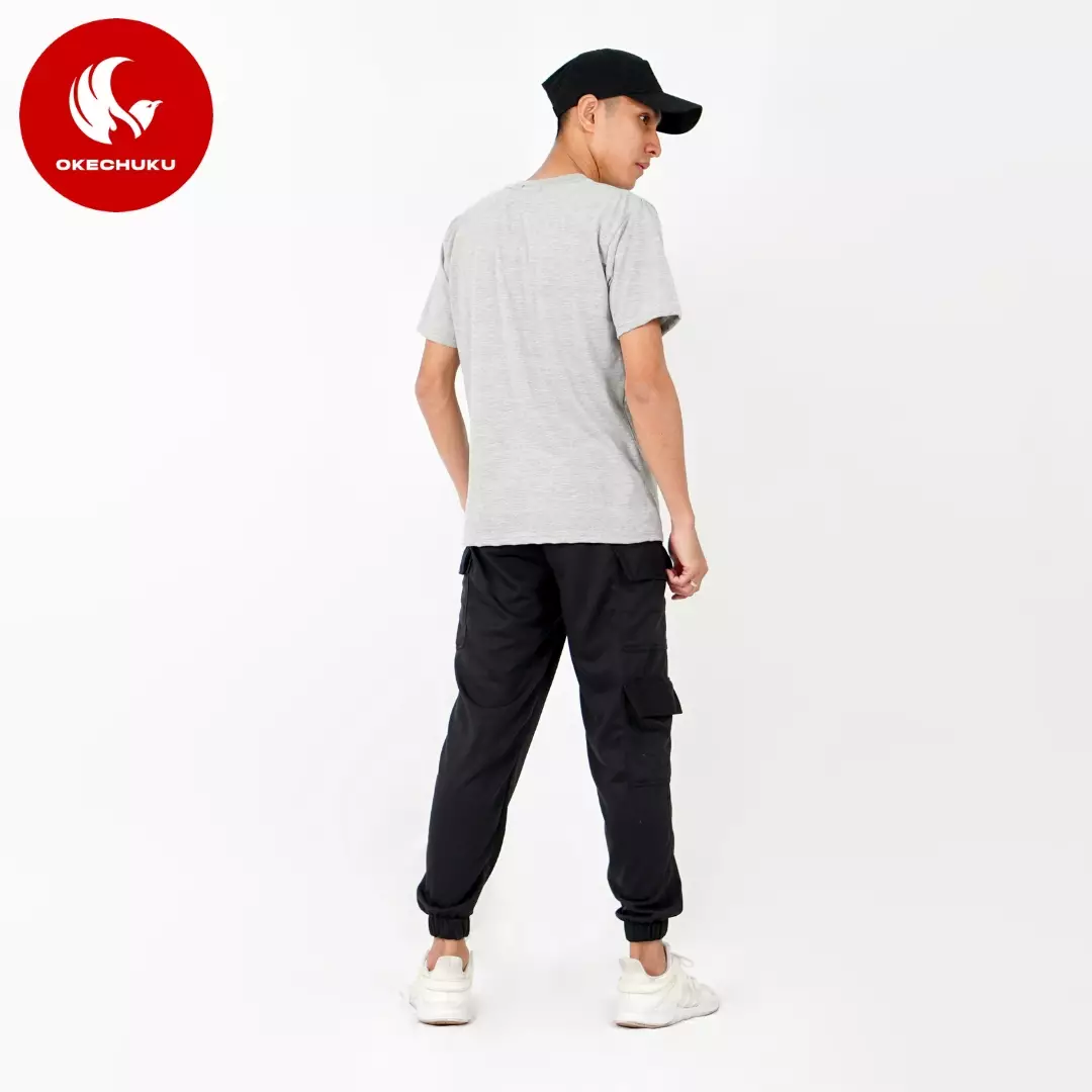 NICE Celana Baggy Pants Celana Jogger Panjang Pria Celana Cargo Jogger Pants Pria - HITAM