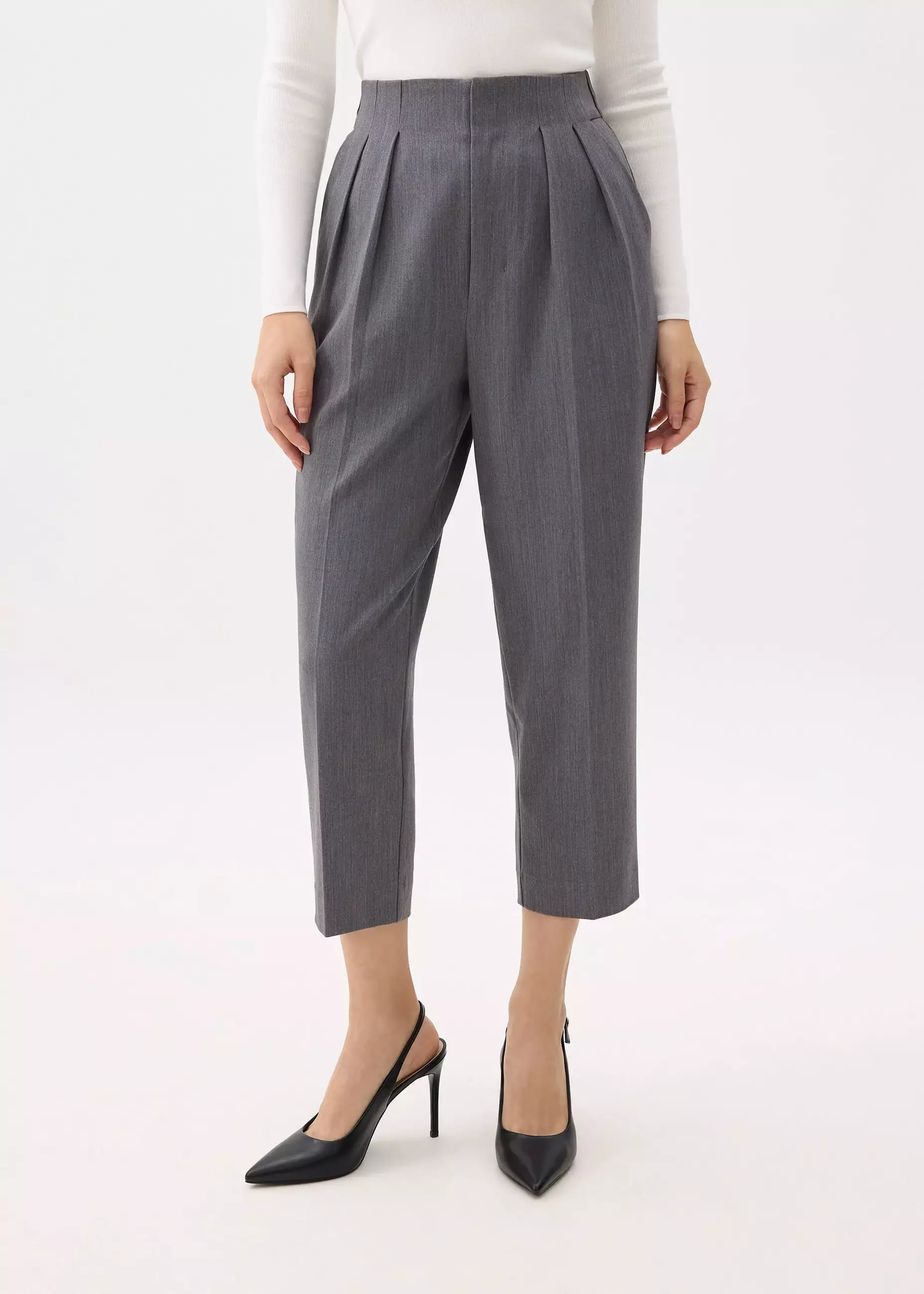 Celana Panjang Wanita - Mika Elastic Pleated Peg Leg Pants