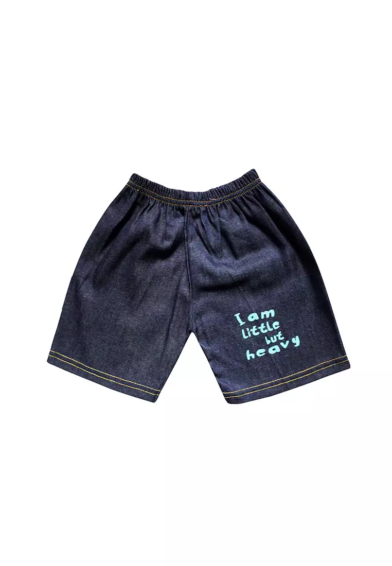 Skabe Pakaian Bayi Anak Laki Laki Baju Atasan Oblong Lengan Pendek Motif Little Bear Setelan Celana Jeans Warna Tua All Size Untuk Usia 6 Bulan Hingga 12 Bulan 2293