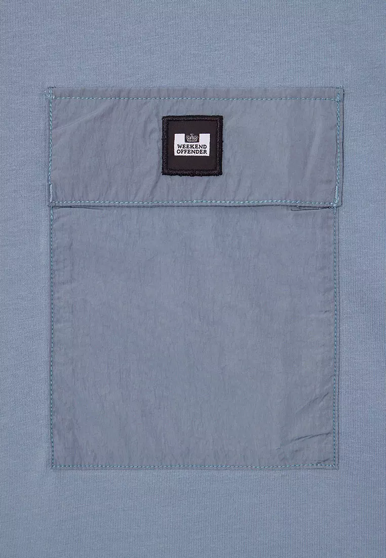 MENS BLUE SHADOW STINIVA PARACHUTE POCKET TEE