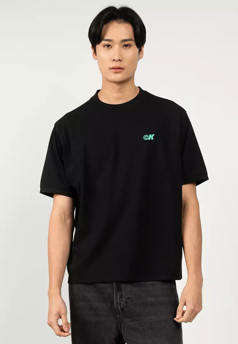 Cooling Pique Crewneck Jersey Tee - Calvin Klein Jeans