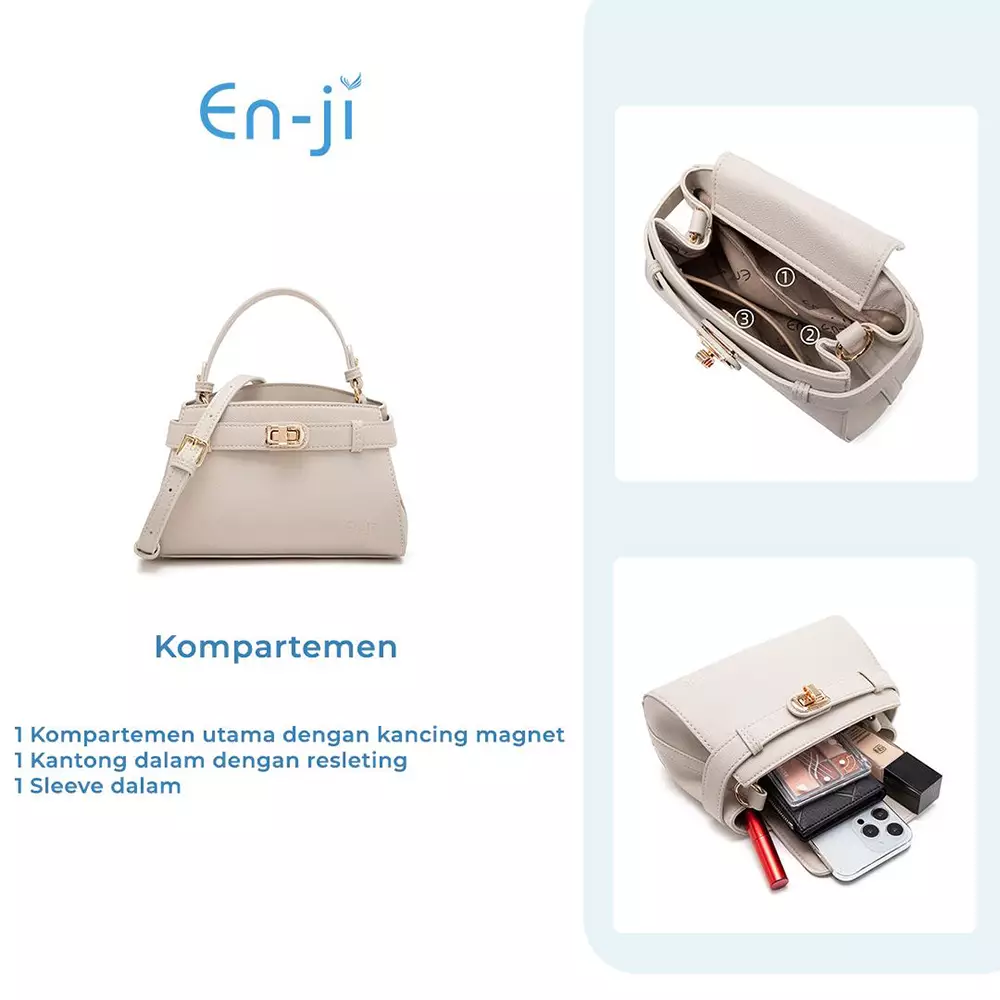 En-Ji Risa Handbag Wanita Warna Ballerinapink