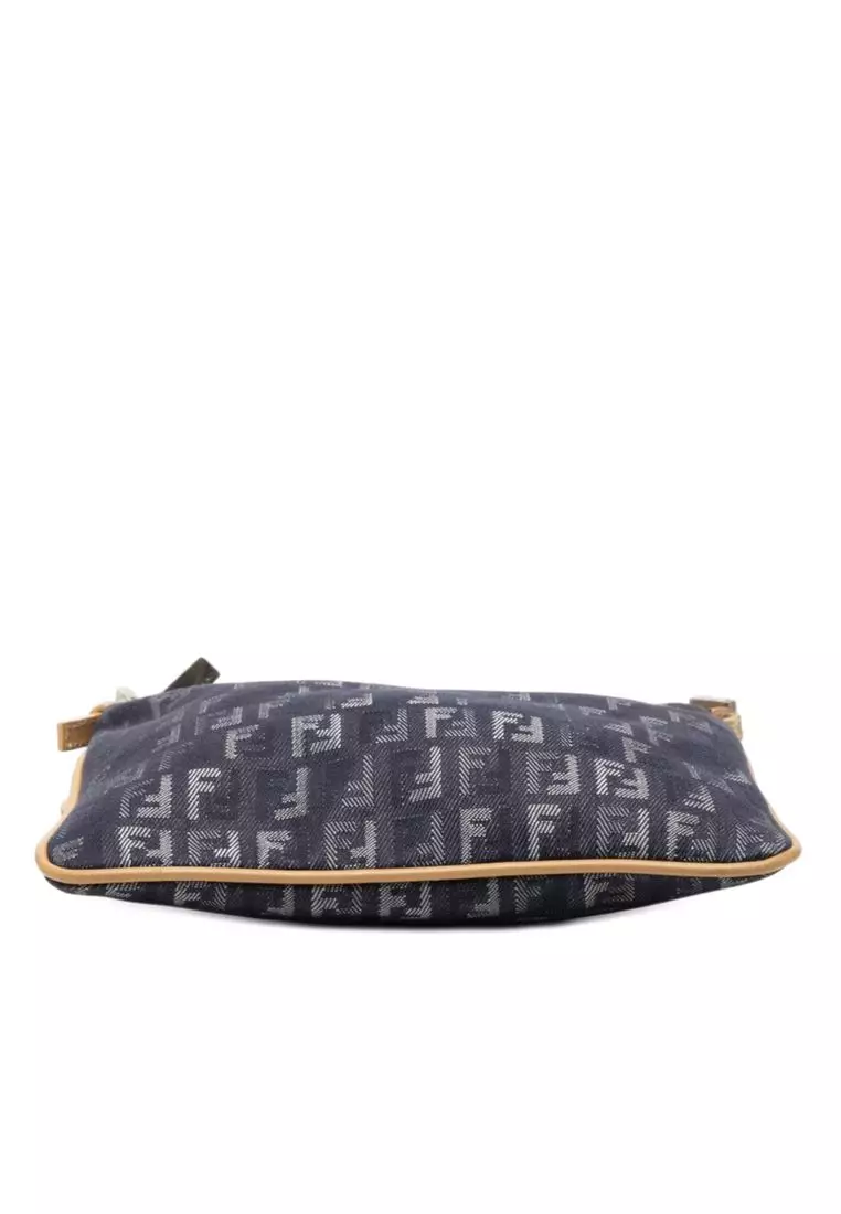 Pre-Loved Fendi Zucchino Denim Crossbody