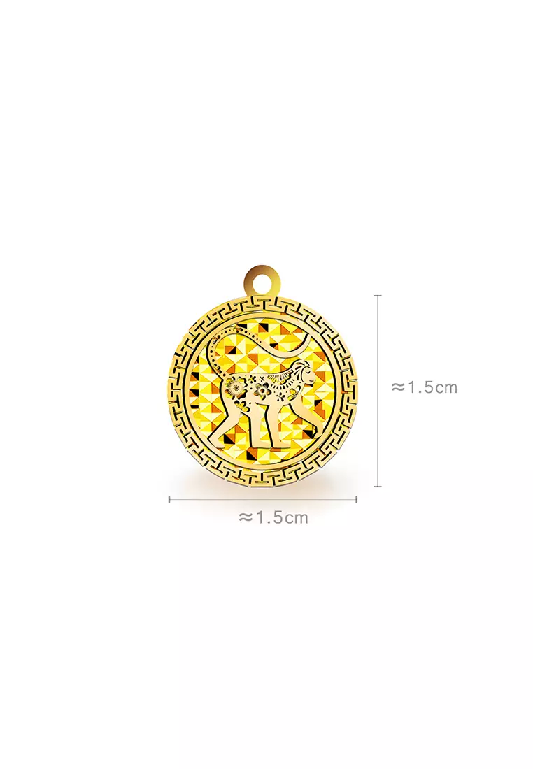 916/22K金 猴子吊墜 B259I