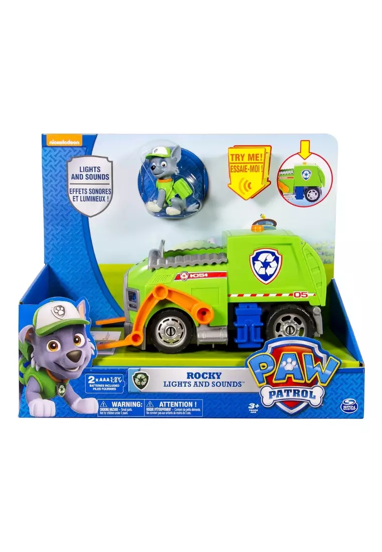 Paw Patrol Rocky’s Crush N’ Roll Recycling Truck Vehicle
