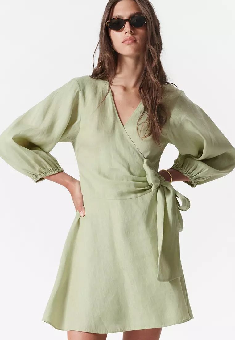 white linen dress pants for women THE LINEN LOW RISE PANT main image 0