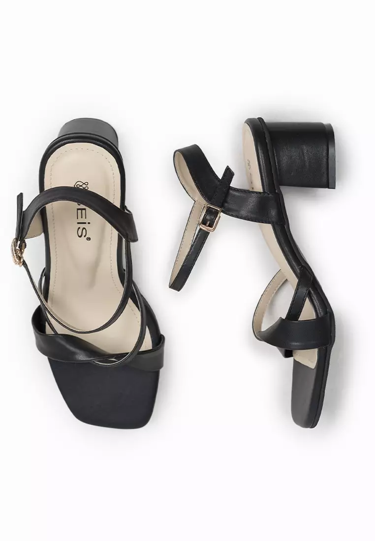 SEIS Amanda Sandal Heels Wanita Hak 5 cm - BLACK