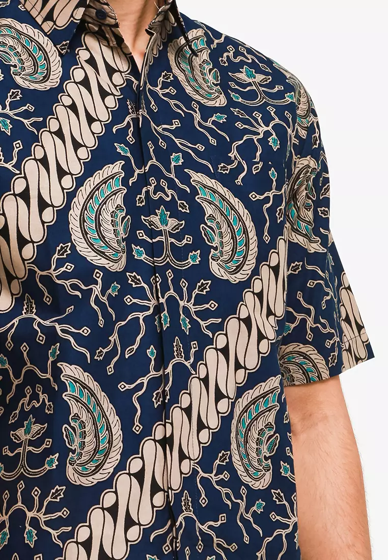 BATIK TALENTA EXCLUSIVE Lengan pendek NAVY A451