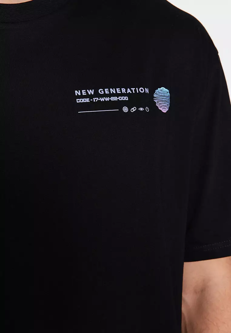 Crew Neck Short Sleeve Printed T-Shirt